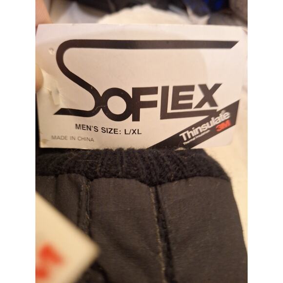 Soflex Mens 3M Black Thinsulate Insulation Winter Gloves, Size L/XL New With Tag - Picture 5 of 5
